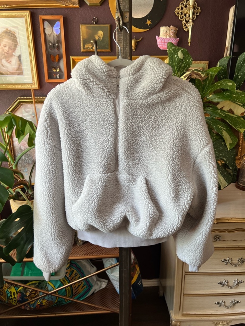ALO Yoga Streetside Sherpa Half-zip Jacket Size Small
